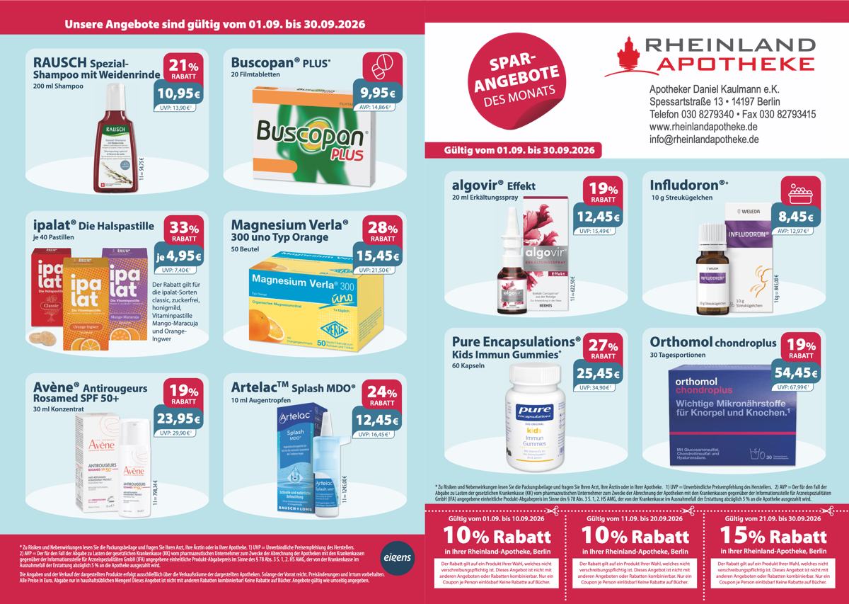 Aktuelle Monatsangebote und Rabattcoupons